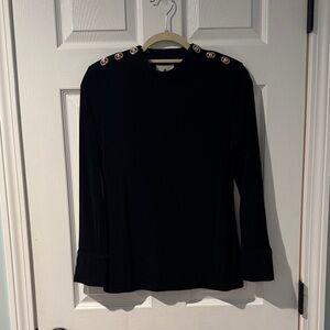 Tuckernuck Black Turtleneck with Gold Details